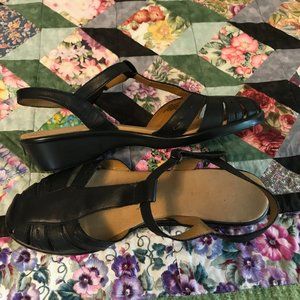 Easy Spirit black leather Raisa MaryJane Slingback shoe sandals, 9M, comfy, soft